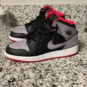 Air Jordan Black and Gray Sneakers 6.5Y